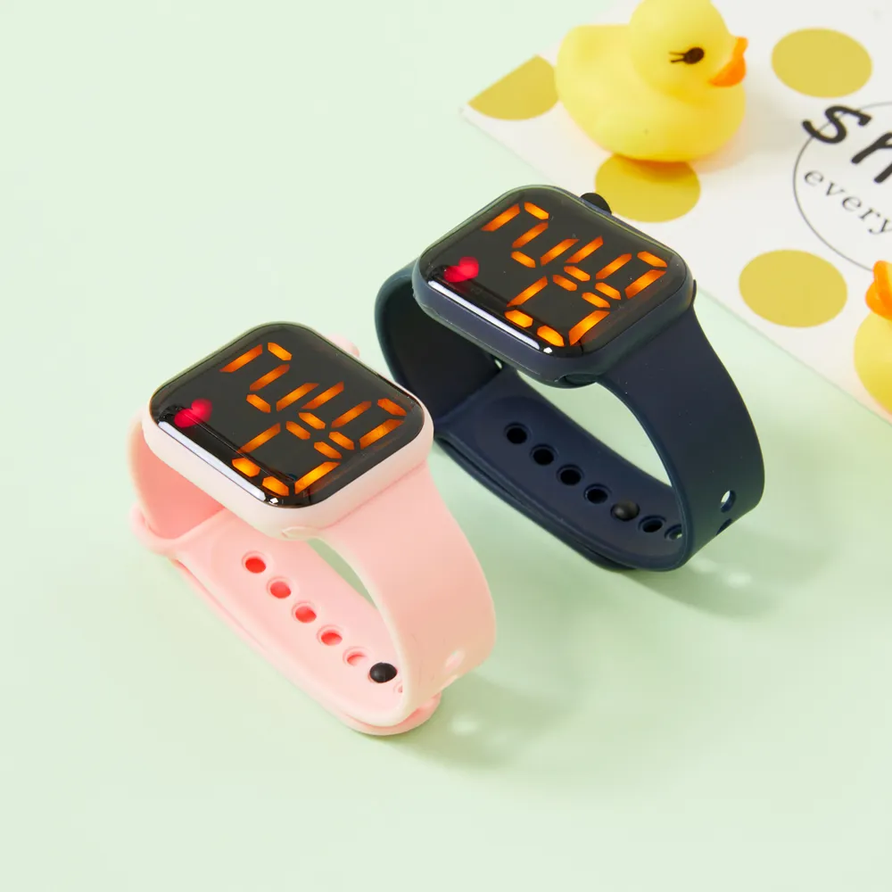 Toddler / Kid LED Watch Digital Smart Square Electronic Watch (With packing box) big image 2
