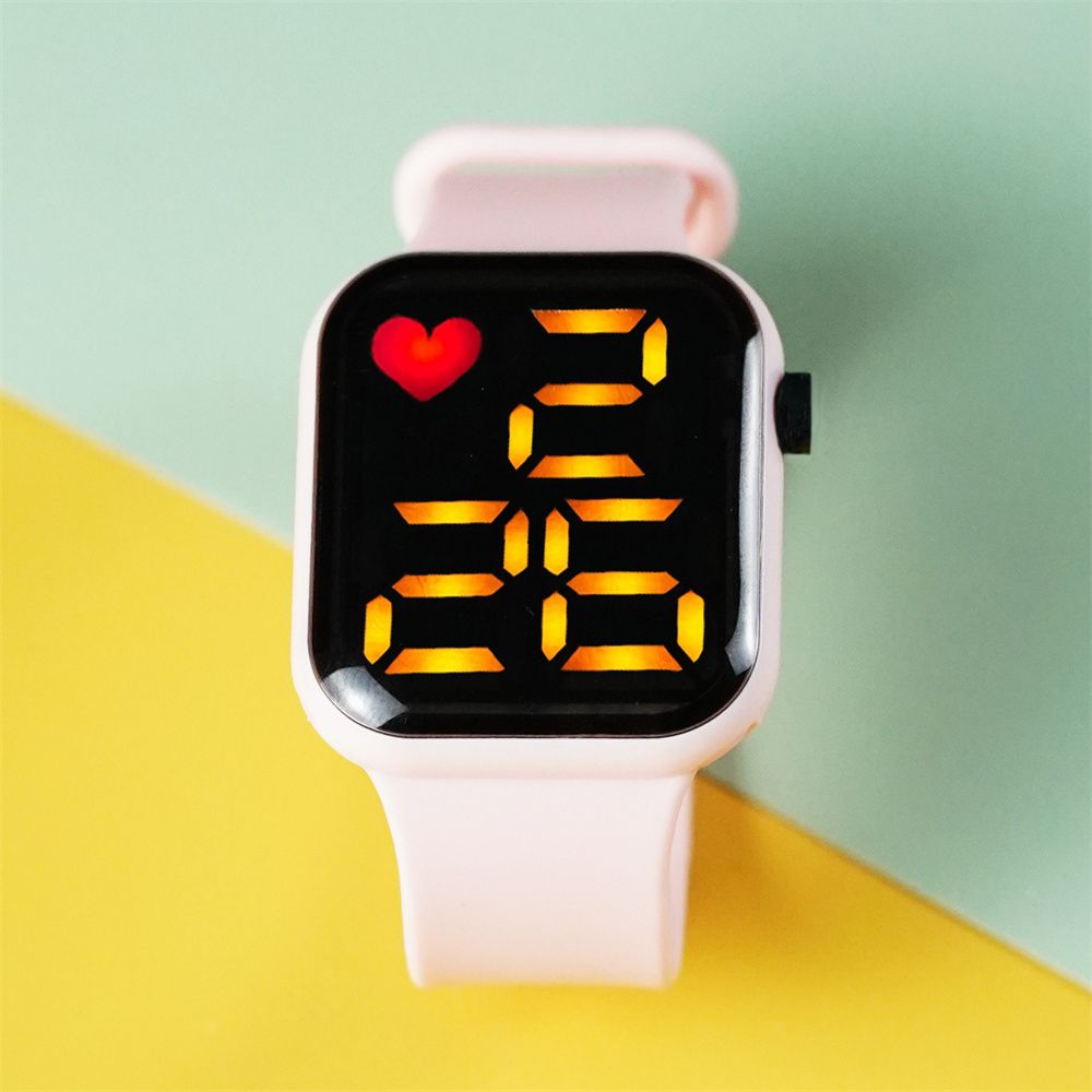 Toddler / Kid LED Watch Digital Smart Square Electronic Watch (avec Boîte D’emballage)