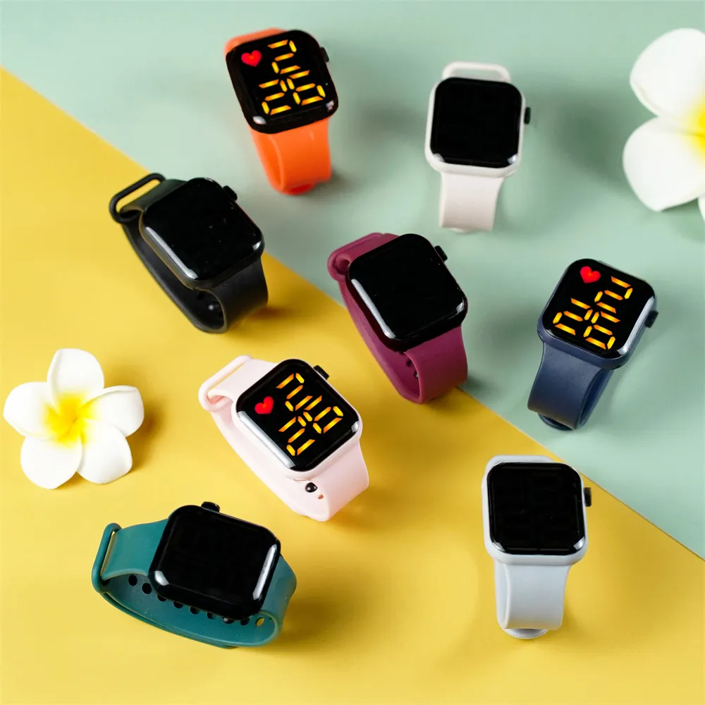 Toddler / Kid LED Watch Digital Smart Square Electronic Watch (With packing box) big image 5