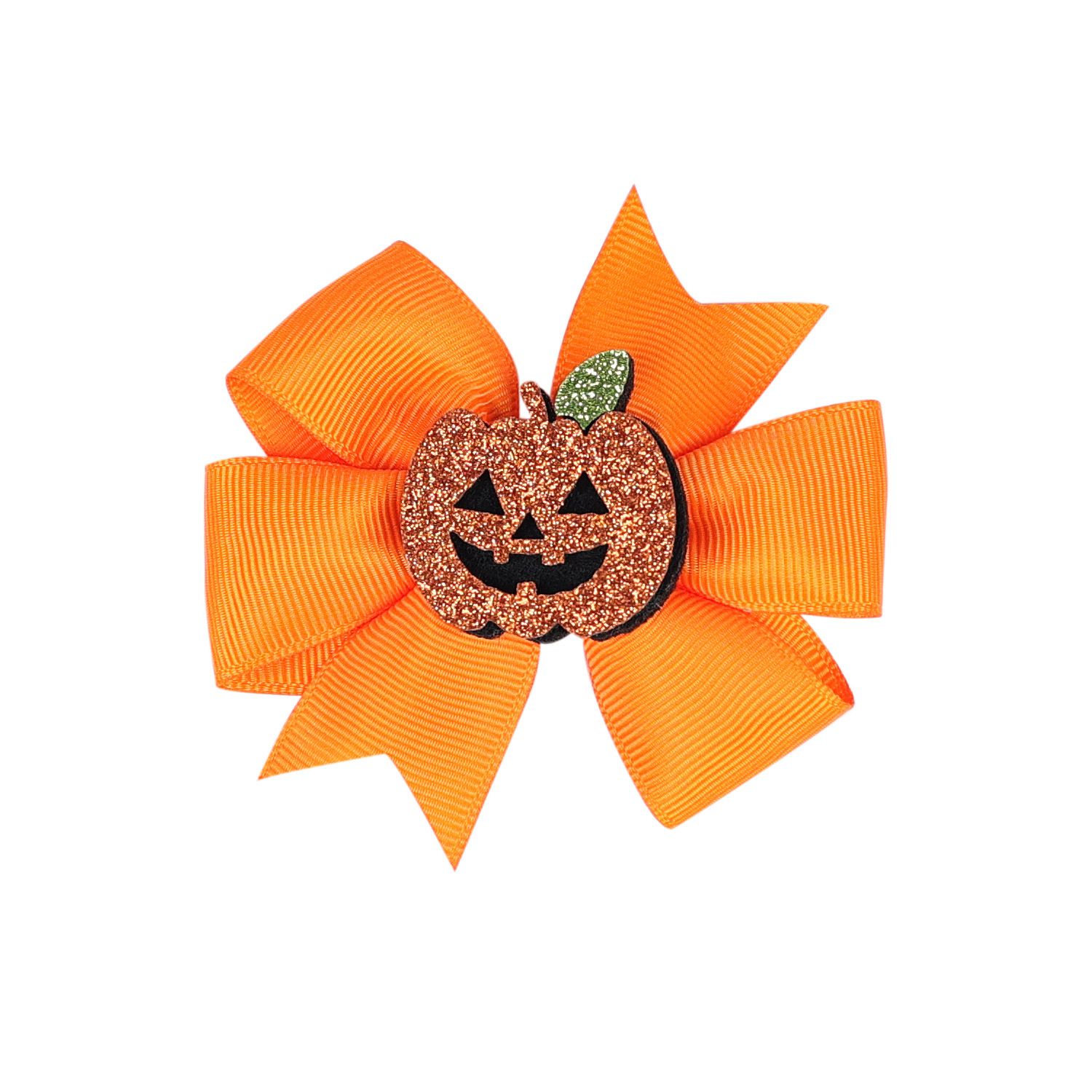 

2-pack Halloween childlike bow hair clip(Pumpkin head/witch hat/sloven bow/duckbill clip)