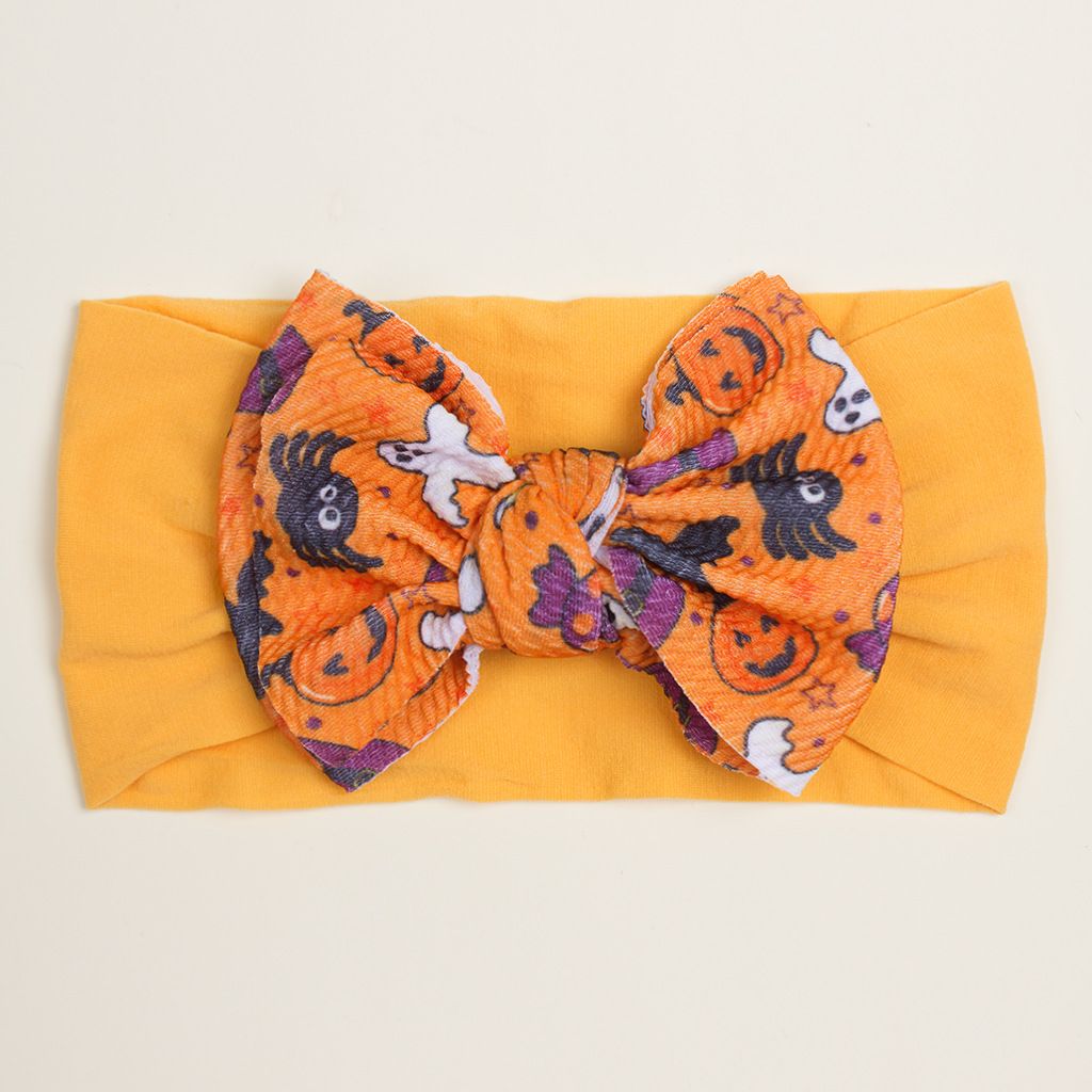 

Baby Childlike Halloween Printed Bow Hair Belt