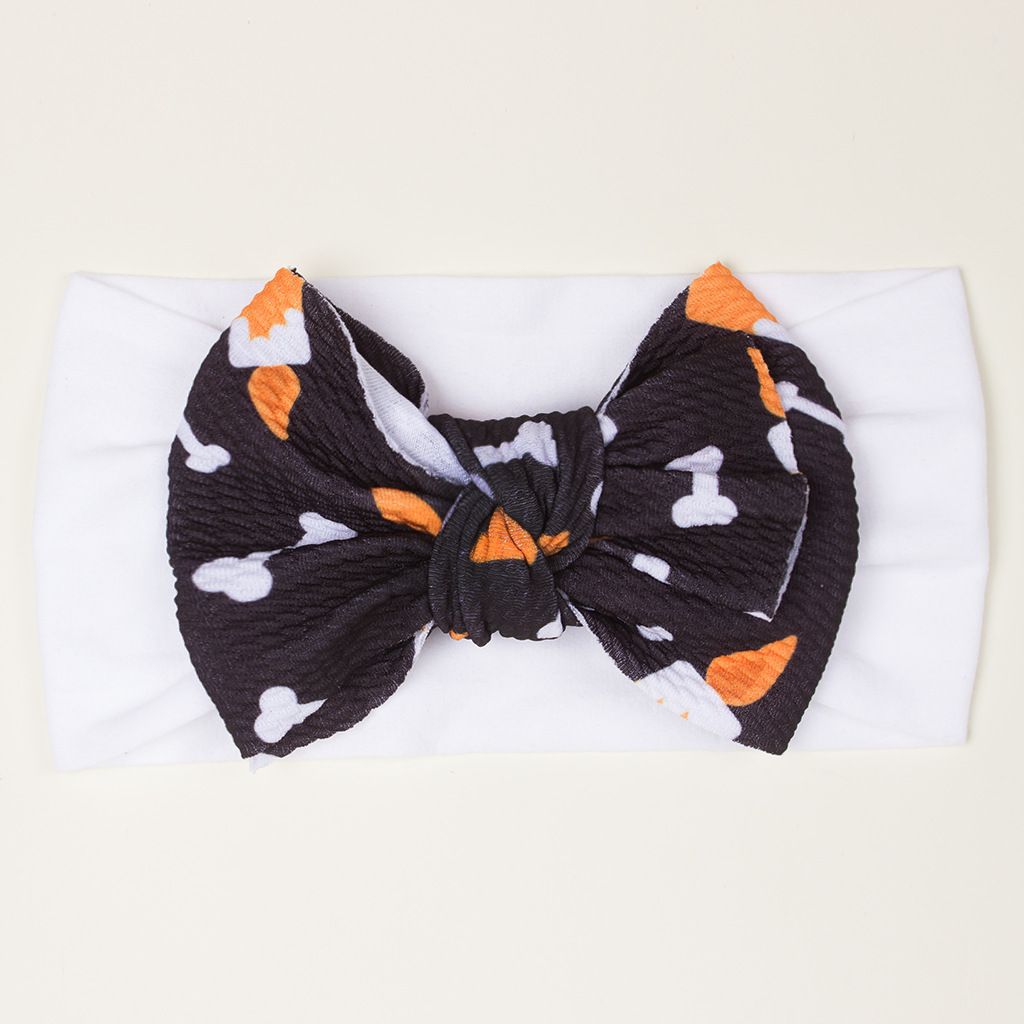 

Baby Childlike Halloween Printed Bow Hair Belt