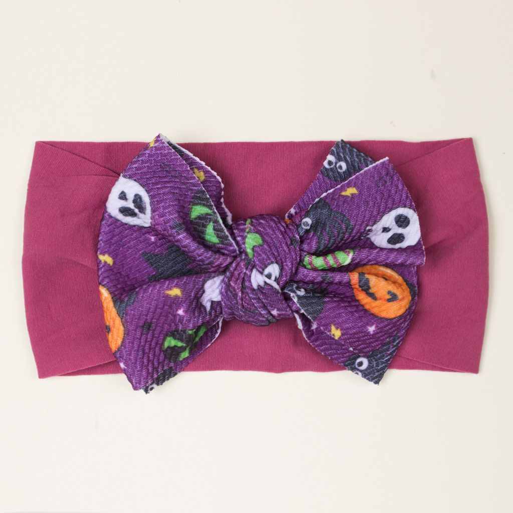 

Baby Childlike Halloween Printed Bow Hair Belt