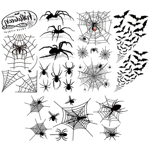 5-pack adults/children likes Halloween scary tattoo stickers
