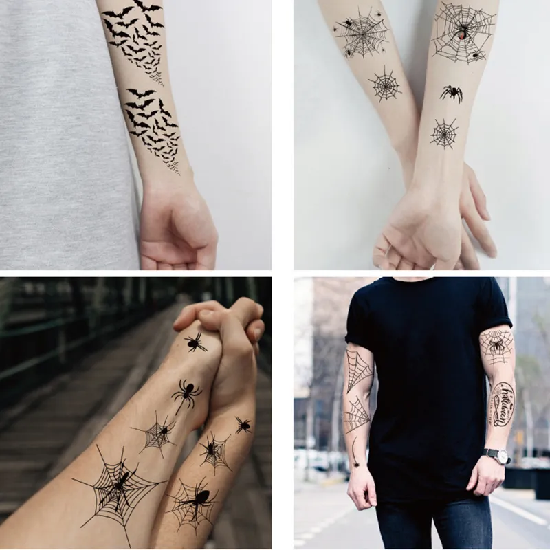 5-pack adults/children likes Halloween scary tattoo stickers big image 4