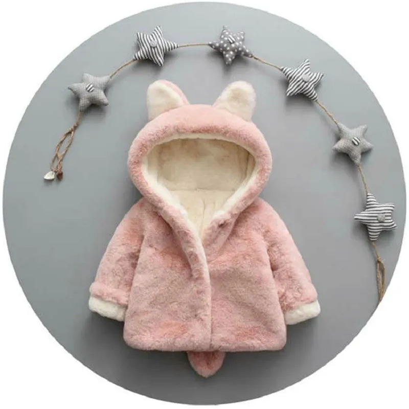Kleinkinder Unisex Mit Kapuze Süß Mäntel/Jacken rosa