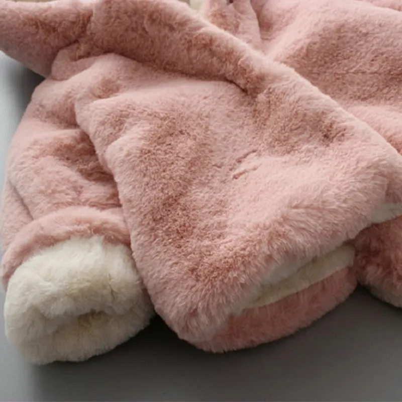 Criança Unissexo Com capuz Casual Blusões e casacos Rosa image 4
