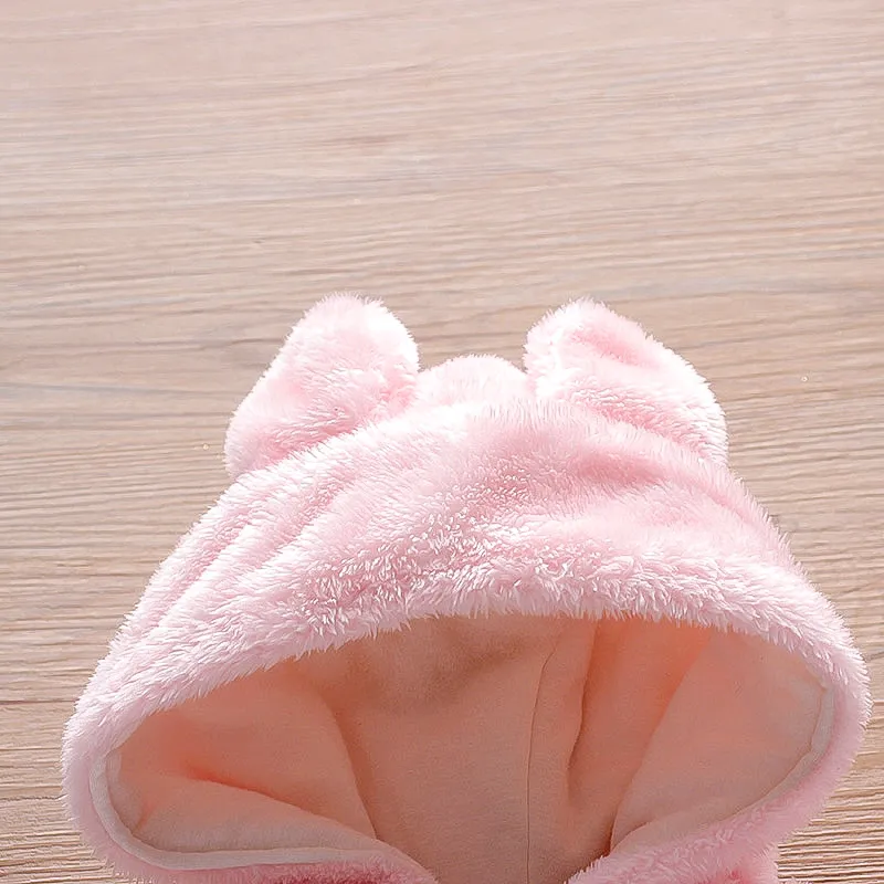 Baby Unisex Hypertaktil Bär Lässig Langärmelig Baby-Overalls rosa big image 1