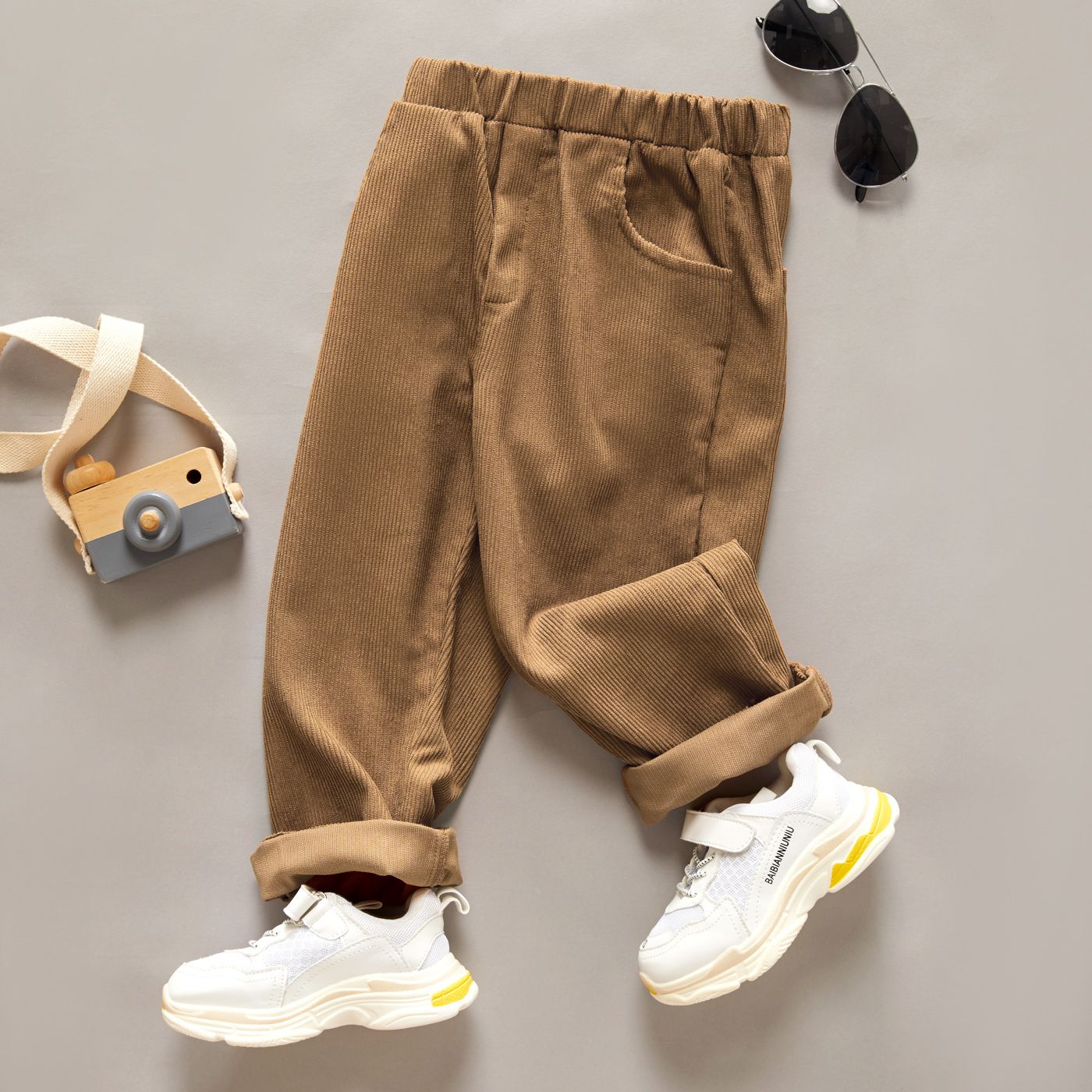 

Toddler Boy/Girl Basic Solid Color Elasticized Cotton Corduroy Pants