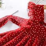 Toddler Girl Polka Dots Pattern Tie Front Chiffon Dress   image 3