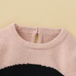 100% Cotton 3D Penguin Beak Knitted Long-sleeve Baby Jumpsuit Light Pink image 3