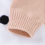 100% Cotton 3D Penguin Beak Knitted Long-sleeve Baby Jumpsuit Light Pink image 4