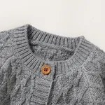 2pcs Solid Knitted Long-sleeve Baby Set  image 5