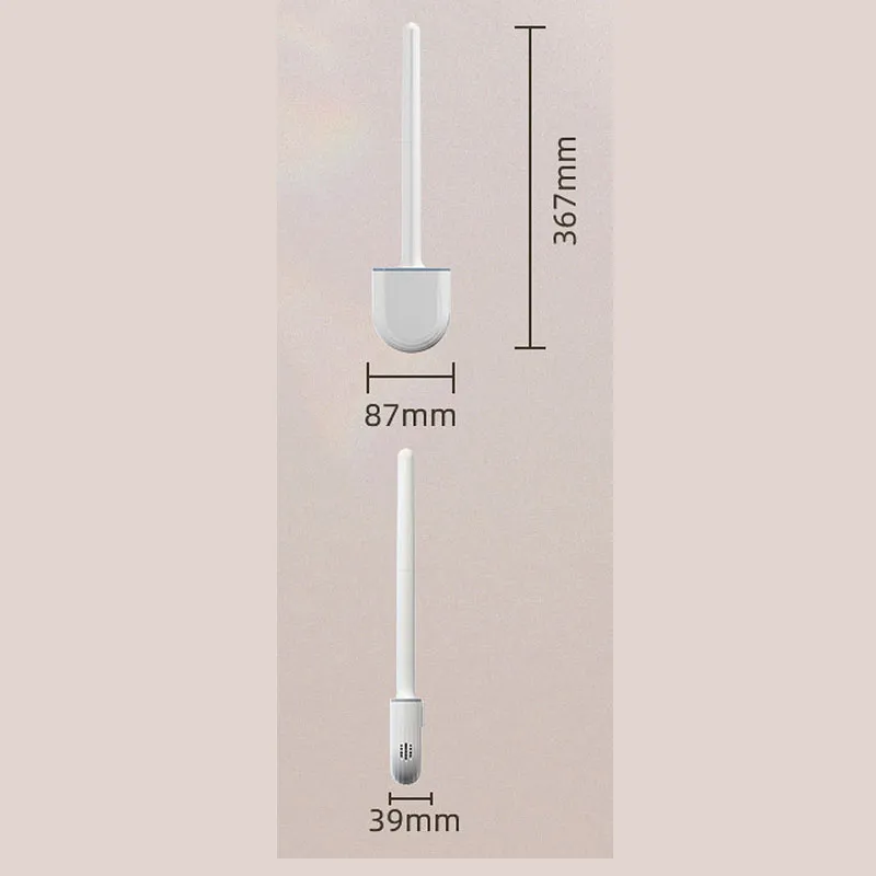 Toilet Bowl Cleaning Brush and Holder Set for Bathroom Storage and Organization Deep Cleaning Brush with TPR Bristles Wall Mounted big image 8