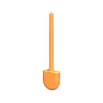 Toilet Bowl Cleaning Brush and Holder Set for Bathroom Storage and Organization Deep Cleaning Brush with TPR Bristles Wall Mounted Orange