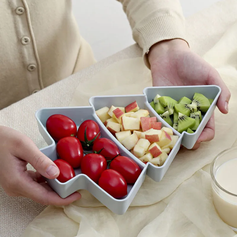 Christmas Tree Dried Fruit Plate Snack Plate Household Fruit Tray Melon Seeds Dried Fruit Tray  image 3