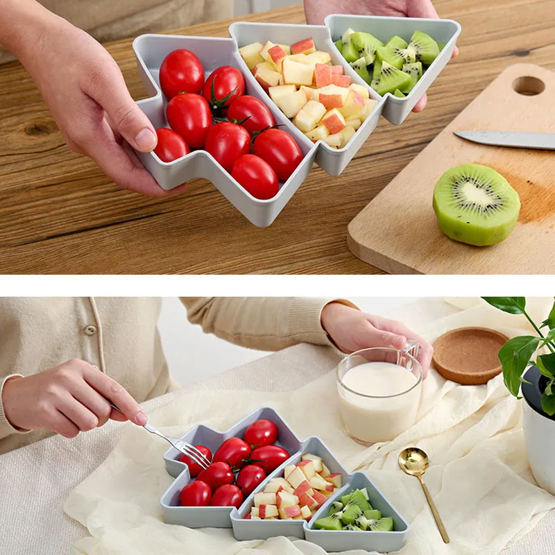 Christmas Tree Dried Fruit Plate Snack Plate Household Fruit Tray Melon Seeds Dried Fruit Tray  image 6