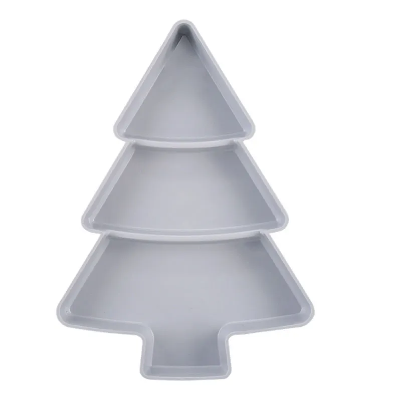 Christmas Tree Dried Fruit Plate Snack Plate Household Fruit Tray Melon Seeds Dried Fruit Tray Dark Grey