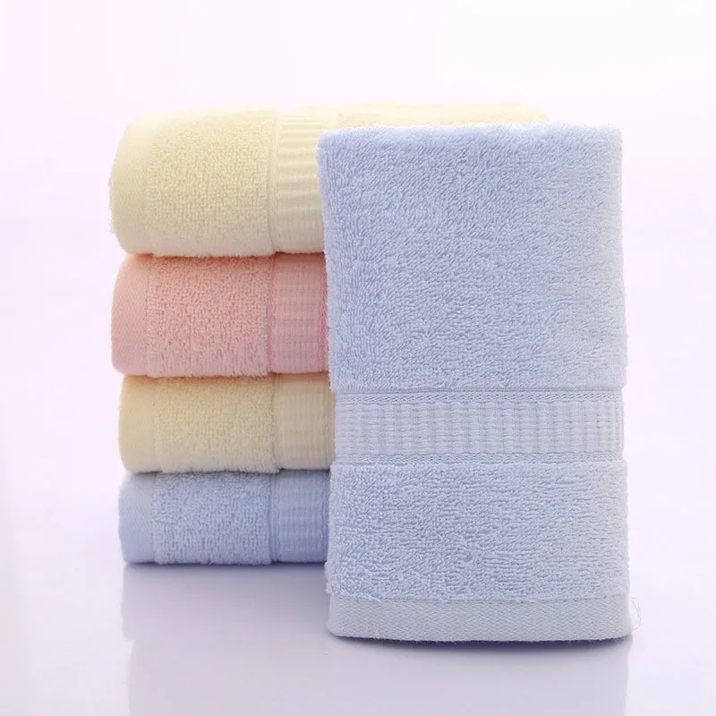 

100% Cotton Solid Color Bath Towel Face Washing Water Absorption Towel Soft Household Bath Towel