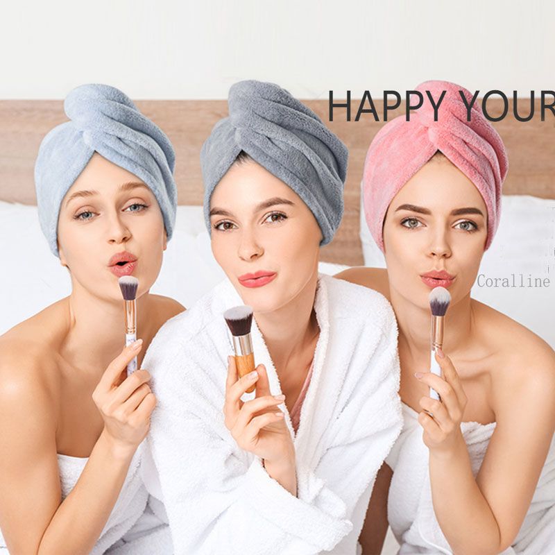 Femmes Cheveux Serviette Wrap Multifonction Super Absorbant Séchage Rapide Cheveux Turban Pour Le Séchage Des Cheveux