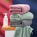 toalhas de rosto grossas toalhinhas sólidas lã coral super absorvente turbante de cabelo de secagem rápida  image 2