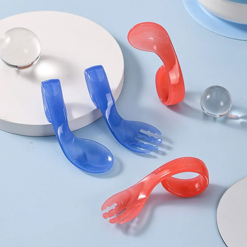 2-pack Color Changing Toddler Forks & Spoons Innovative Temperature Sensing and Discoloration big image 3