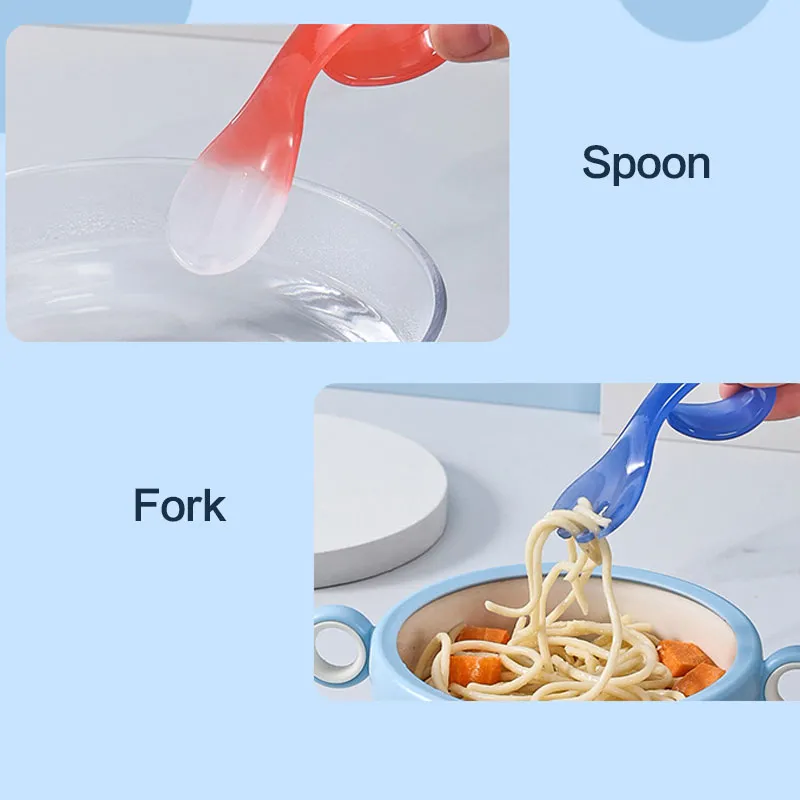 2-pack Color Changing Toddler Forks & Spoons Innovative Temperature Sensing and Discoloration big image 4