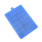 24 Grids Silicone Ice Cube Tray Mold Ice Cube Maker Container with Cover Dark Blue