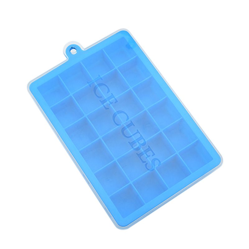 

24 Grids Silicone Ice Cube Tray Mold Ice Cube Maker Container with Cover