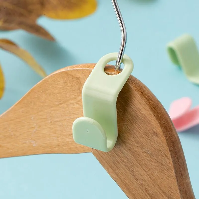 10/30pcs Clothes Hanger Connector Hooks Hanger Extender Clips Cascading Hanger Hooks for Wardrobe Space Saver and Organizer Closets Green