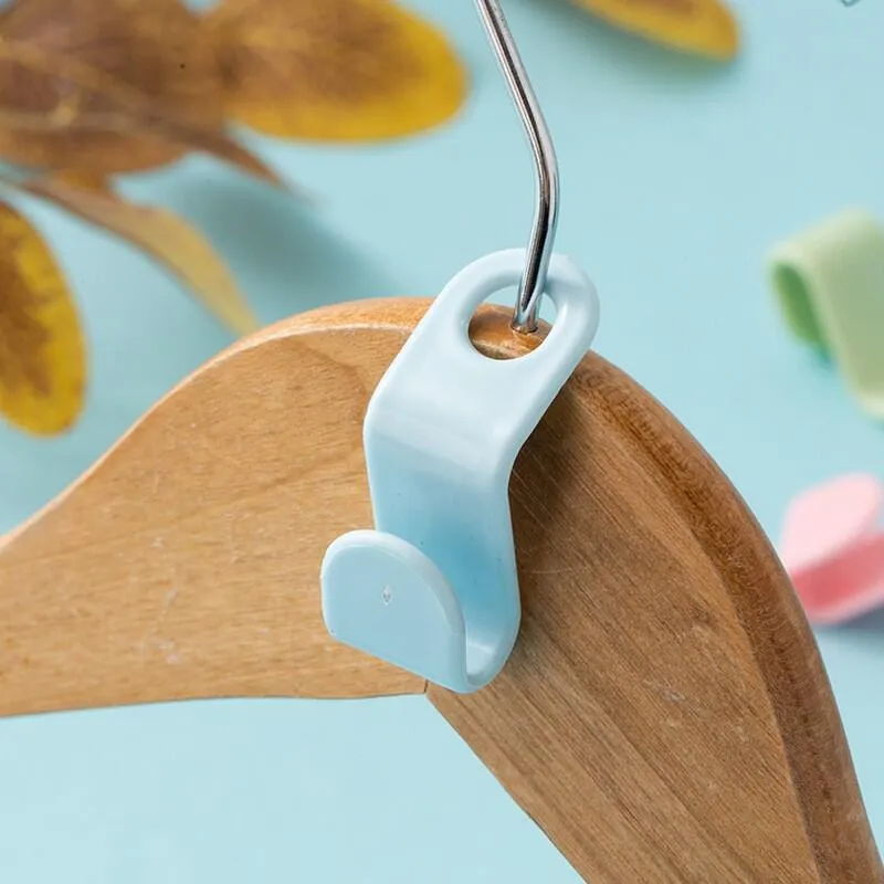 10/30pcs Clothes Hanger Connector Hooks Hanger Extender Clips Cascading Hanger Hooks for Wardrobe Space Saver and Organizer Closets Light Blue