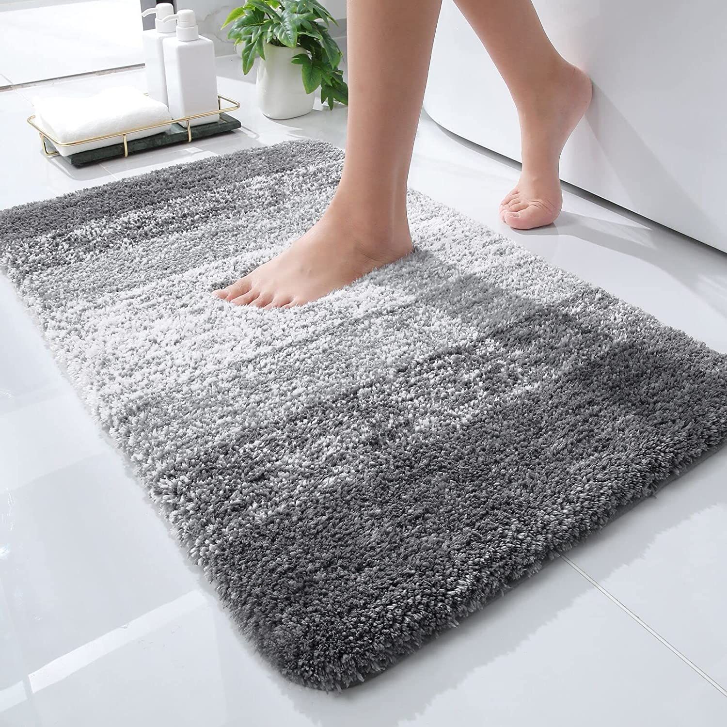 

Bathroom Rugs Super Soft Absorbent Non Slip Bath Mat for Bathroom Bedroom Kitchen Door Mat Floor Mat