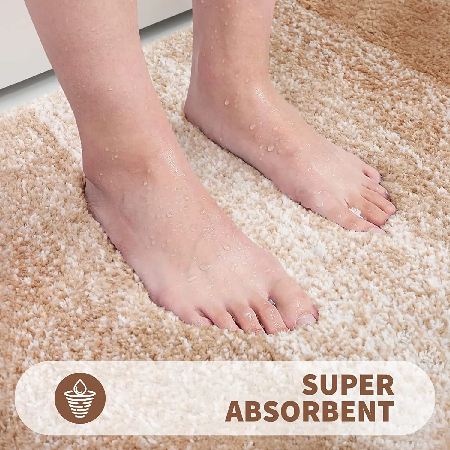 Tapetes de casa de banho Super Soft Absorbent Non Slip Bath Mat para o banheiro Quarto Kitchen Door Mat Tapete de chão  image 2