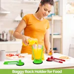 2-pack/4-pack Holder for Food Prep Bag/Plastic Freezer Bag/Ziplock Bag Holder Stand, Meal Planning/prep Bag Holders Light Green image 3