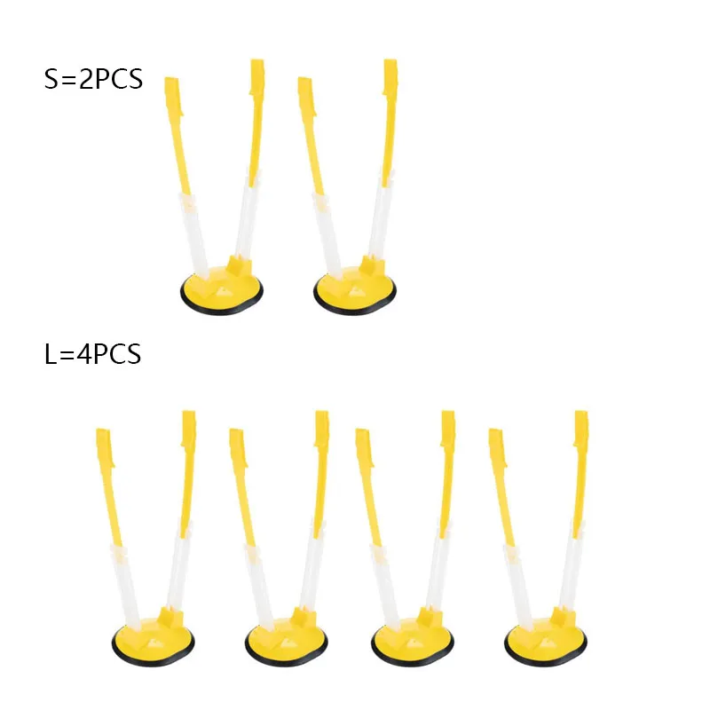 2-pack/4-pack Holder for Food Prep Bag/Plastic Freezer Bag/Ziplock Bag Holder Stand, Meal Planning/prep Bag Holders Yellow