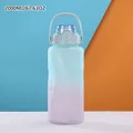2000ML/67.64OZ Gradient Frosted Straw Water Bottle Large Capacity Adult Sports Bottle Outdoor Portable Water Cup  image 5