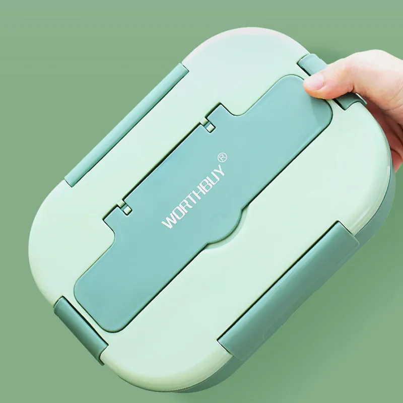 Bento Box Kit, scatola da pranzo giapponese in plastica per microonde Scomparto 4 in 1 per studente impiegato (con zuppa e borsa per il pranzo) big image 9