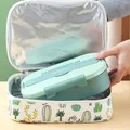 Bento Box Kit, scatola da pranzo giapponese in plastica per microonde Scomparto 4 in 1 per studente impiegato (con zuppa e borsa per il pranzo)  image 3