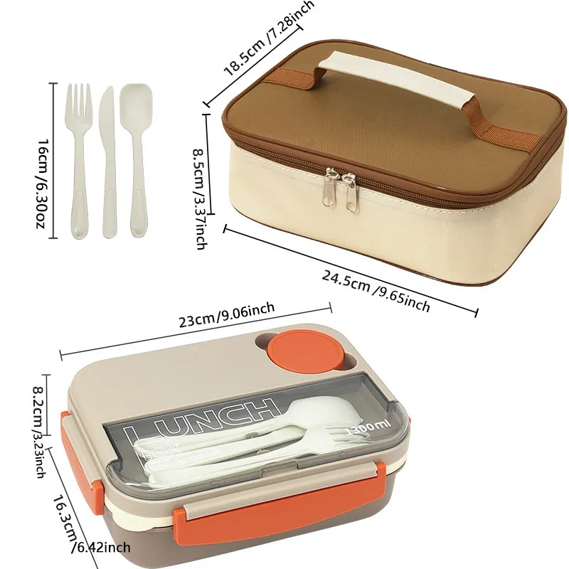 Bento Box Student Lunch Box, Ideal Leak Proof Lunch Box Containers, Microwave Safe Lunch Containers   big image 1