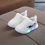 Baby / Toddler Lightning Print LED Sport Shoes White