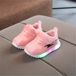 Baby / Toddler Lightning Print LED Sport Shoes Pink