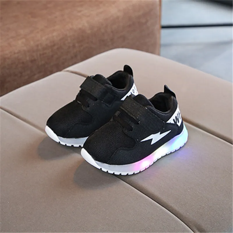 Chaussures De Sport Led à Imprimé éclair Pour Bébé / Tout-petit