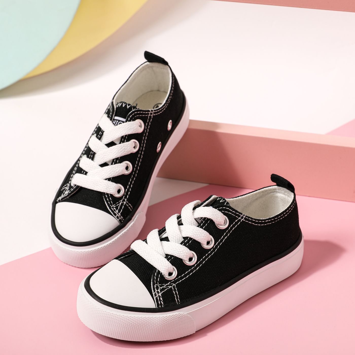 

Toddler / Kid Casual Lace Up Canvas Shoes (Toddler US 6-7.5 and Toddler US 8-Little Kid US 11.5 outsole are different)