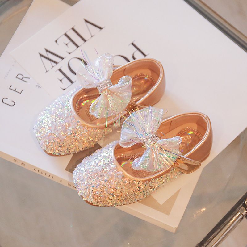 

Toddler Sequined Bowknot Princess Shoes