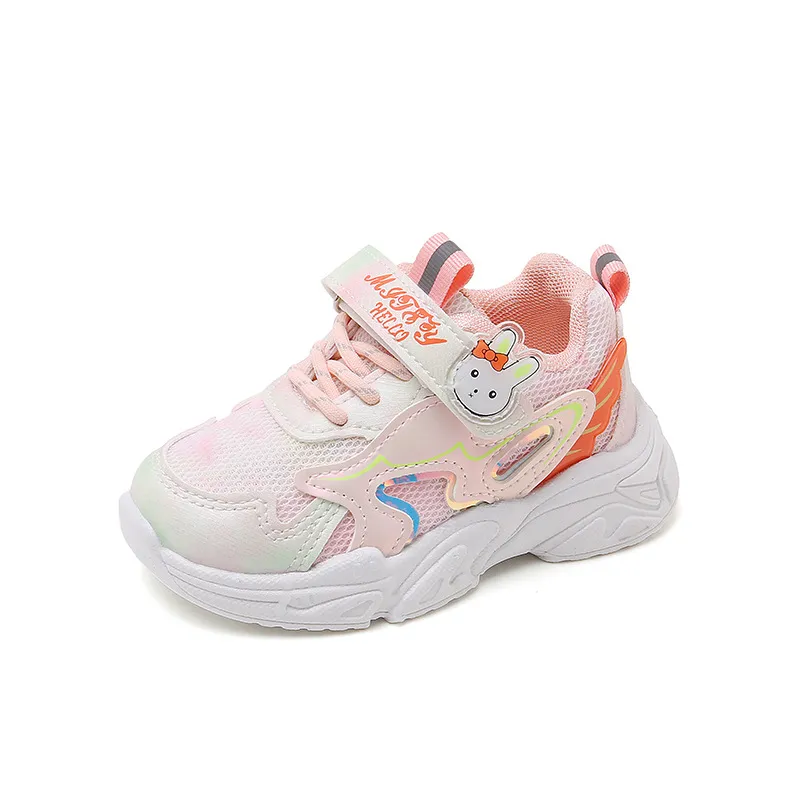 Toddler/Kid Breathable Mesh Velcro Letters & Rabbit Graphic Sporty Shoes  image 3
