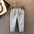 Baby / Toddler Fashion Ripped Loose Fit Denim Jeans   image 3