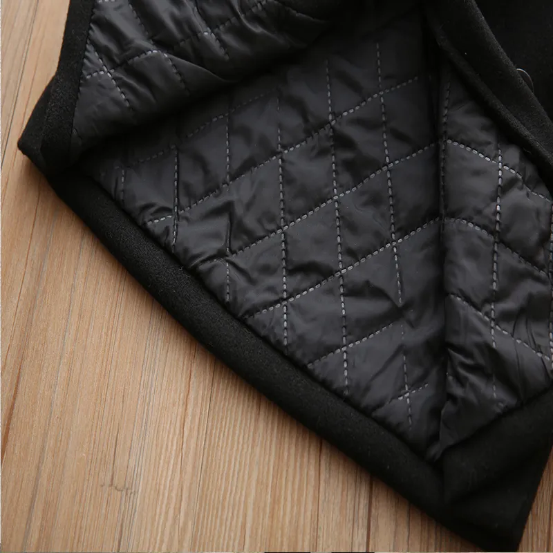 Toddler Girl/Boy Lapel Collar Double Breasted Coat Black image 5