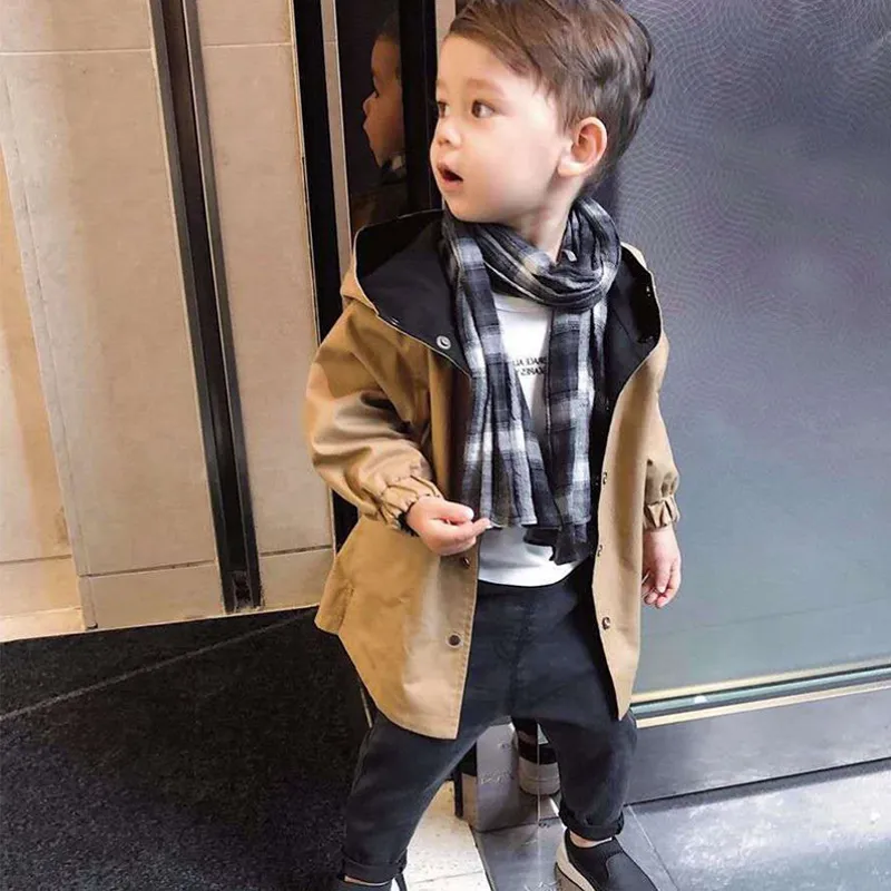 طفل صغير / فتاة رسالة طباعة عكسها معطف واق من المطر  big image 1