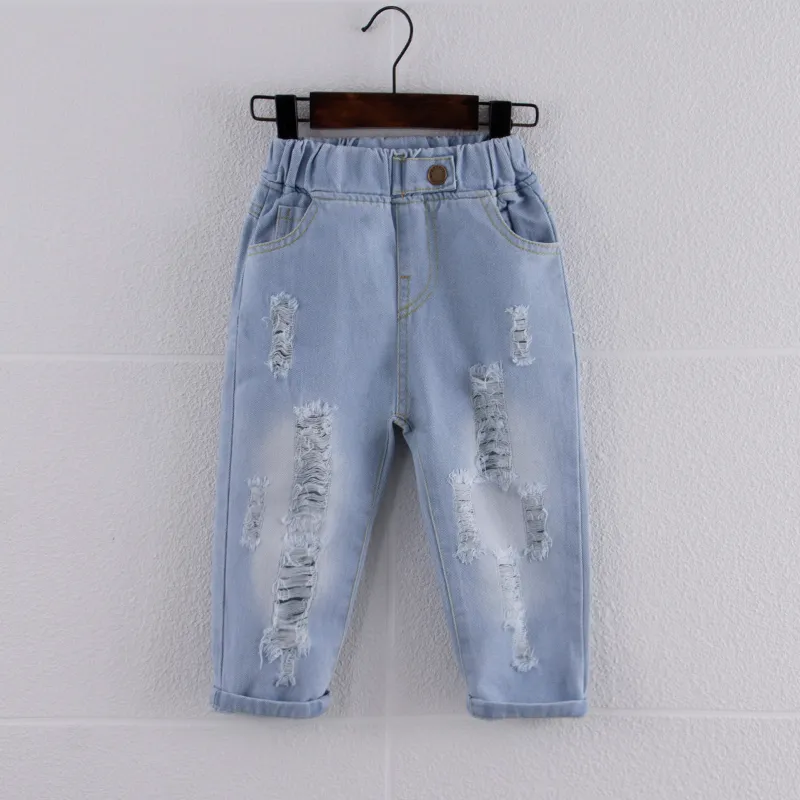 Baby / Toddler Fashion Ripped Loose Fit Denim Jeans   big image 4