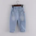 Baby / Toddler Fashion Ripped Loose Fit Denim Jeans   image 5